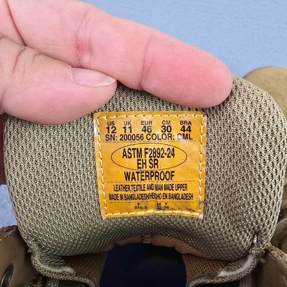 Skechers Tactical Waterproof Work Boots Mens US 12 Coyote Brown EH SR HydroGuard